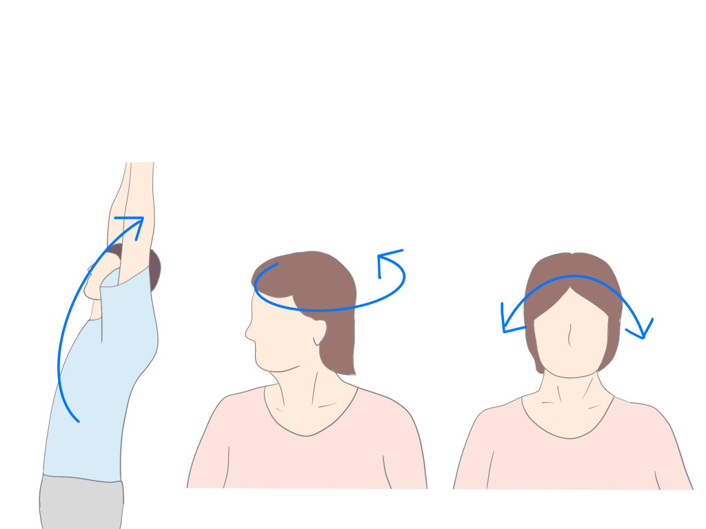 強直性脊椎炎首のストレッチ