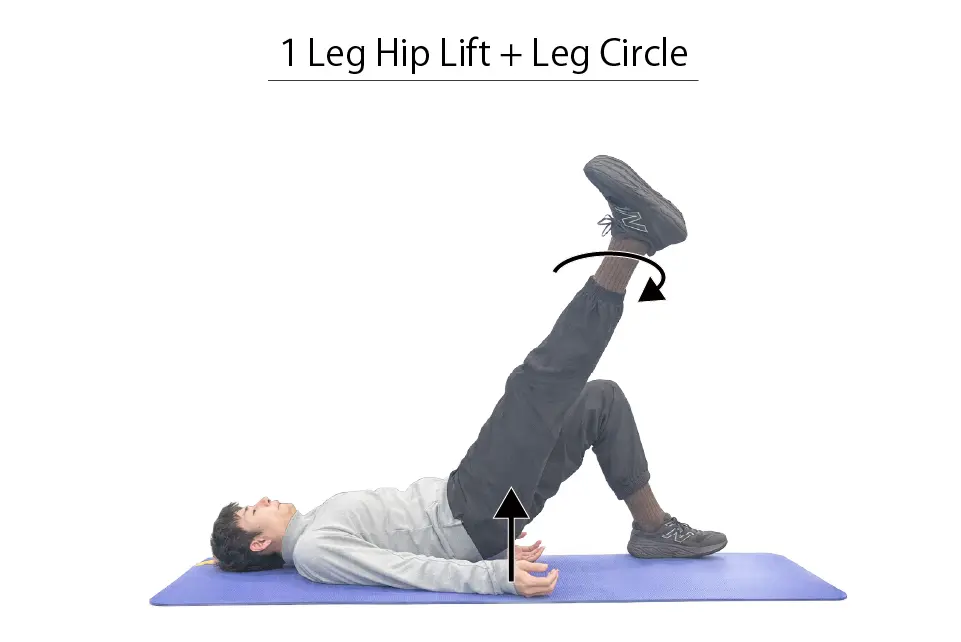 1Leg hip lift+leg circle