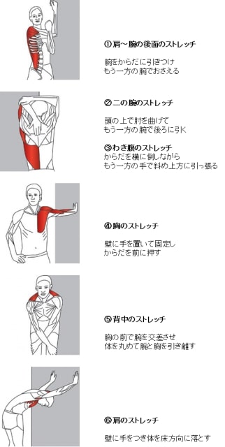 上腕二頭筋長頭腱炎ストレッチ