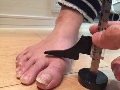 足のサイズ計測