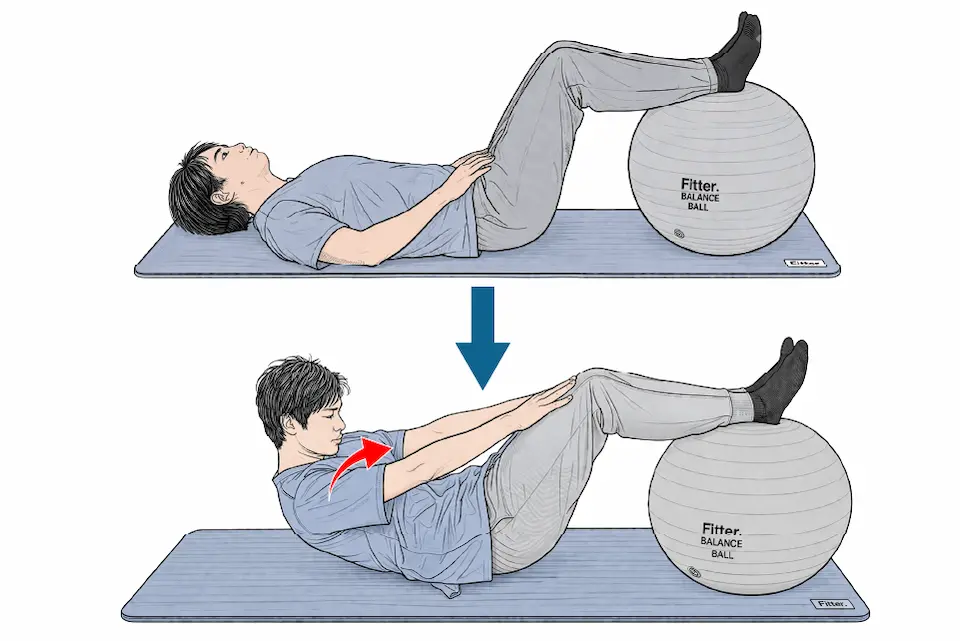 サークル１A　体幹安定性エクササイズ① 腹筋運動レベル１