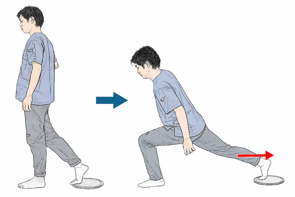 サークル２A　姿勢制御エクササイズ① 後方ランジレベル１