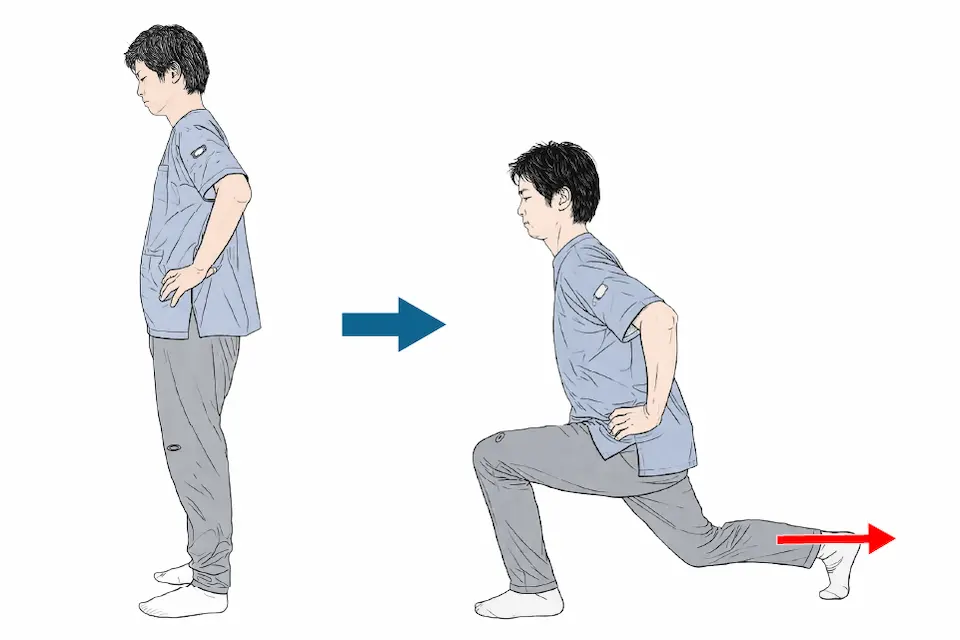 サークル２A　姿勢制御エクササイズ① 後方ランジレベル３