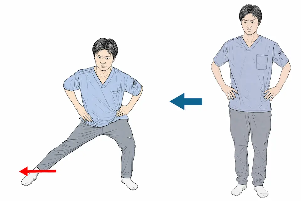 サークル３A　下肢筋出力エクササイズ① 股関節内転・外転レベル１ (1)