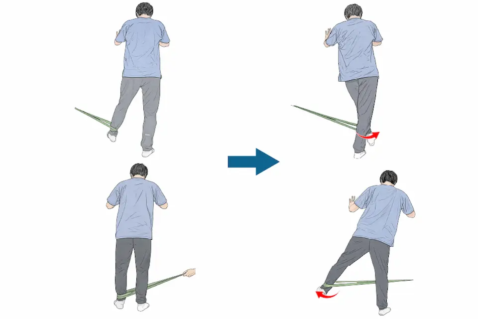 サークル３A　下肢筋出力エクササイズ① 股関節内転・外転レベル１