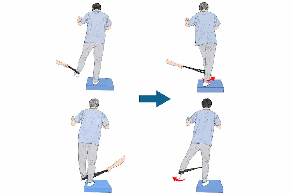 サークル３A　下肢筋出力エクササイズ① 股関節内転・外転レベル３ 