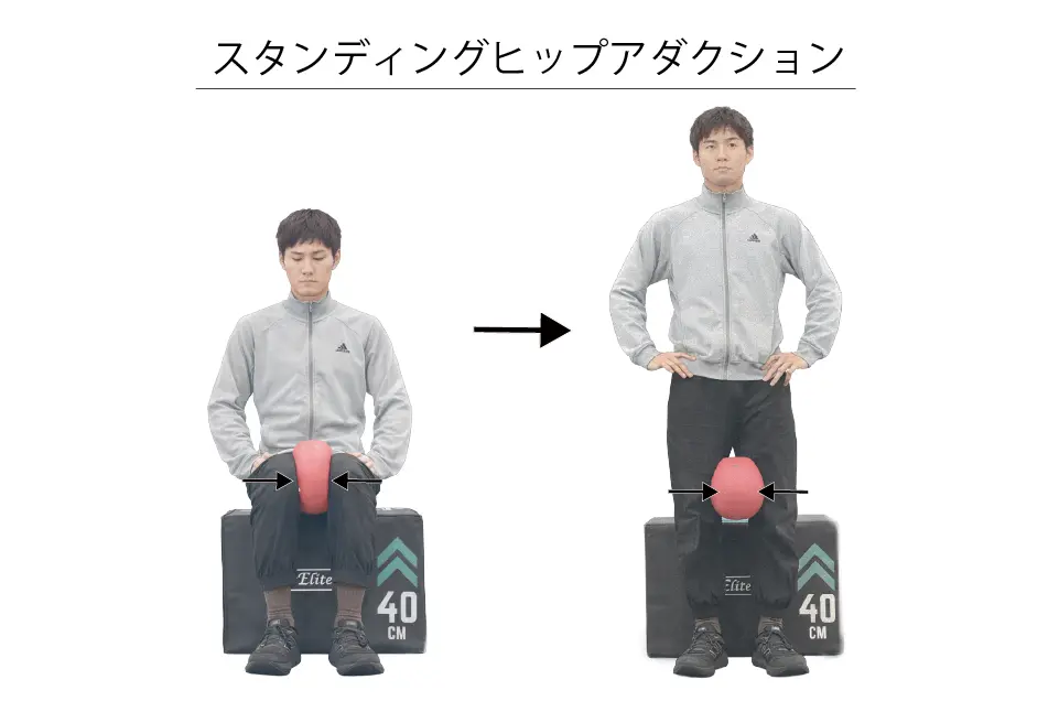 スタンディングヒップアダクション