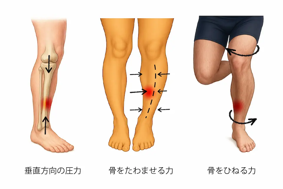 シンスプリントの原因となるストレス
