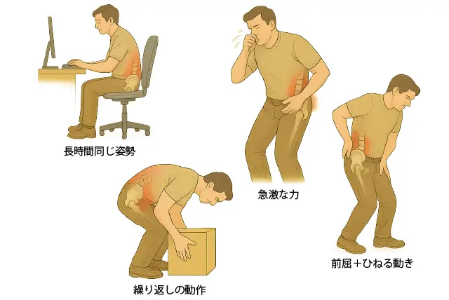 椎間板性腰痛の原因動作