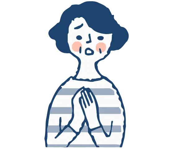 困った顔の女性２