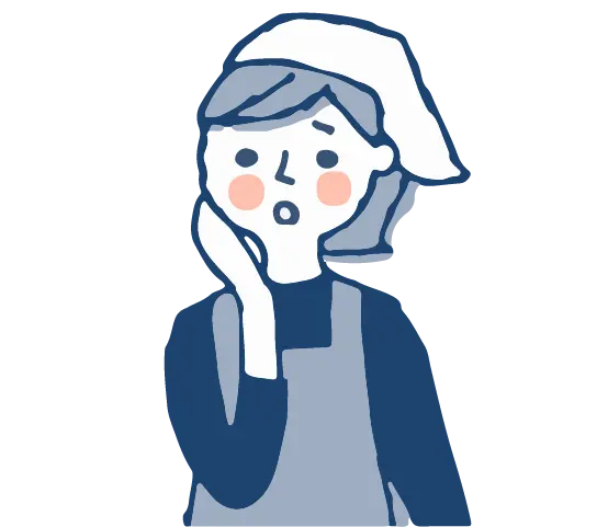 困った顔の女性５