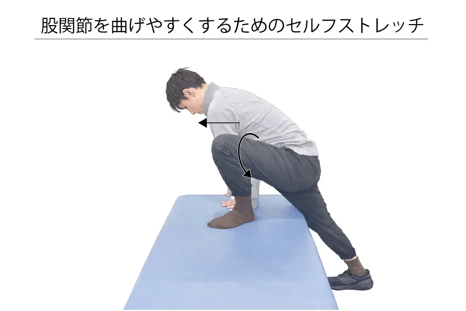 股関節セルフストレッチ 
