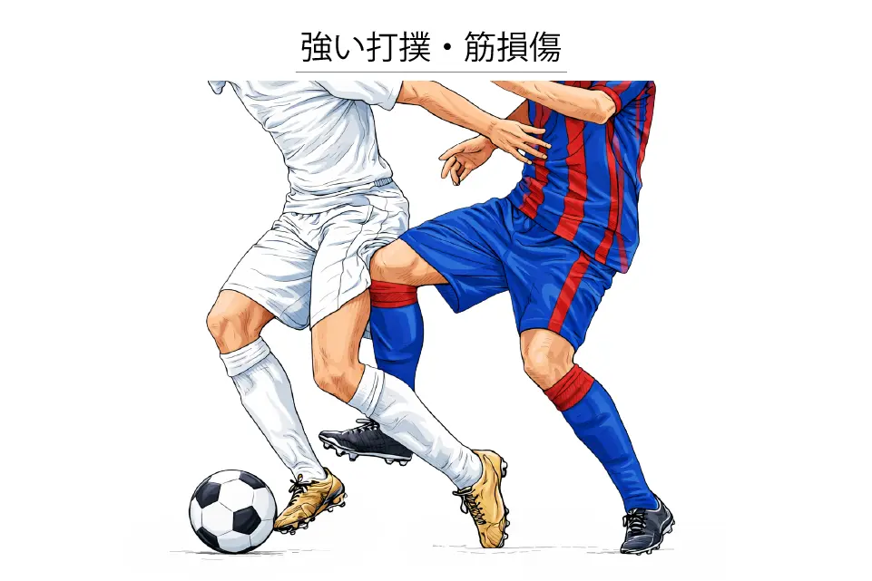 強い打撲・筋損傷