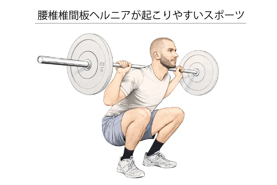 腰椎椎間板ヘルニアが起こりやすいスポーツ（ウェイトリフティング）