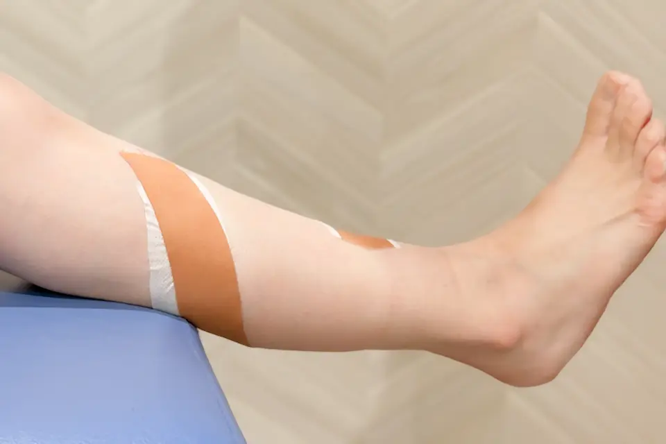 下腿慢性コンパートメント症候群のテーピング