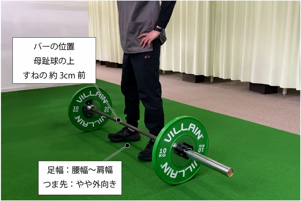 デッドリフトの開始肢位