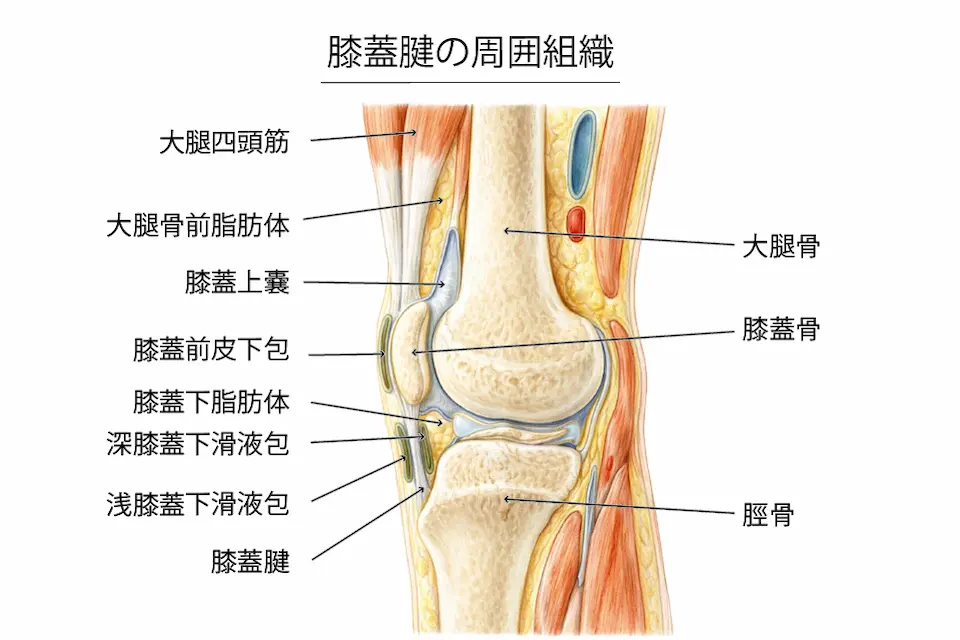 膝蓋腱の周囲組織