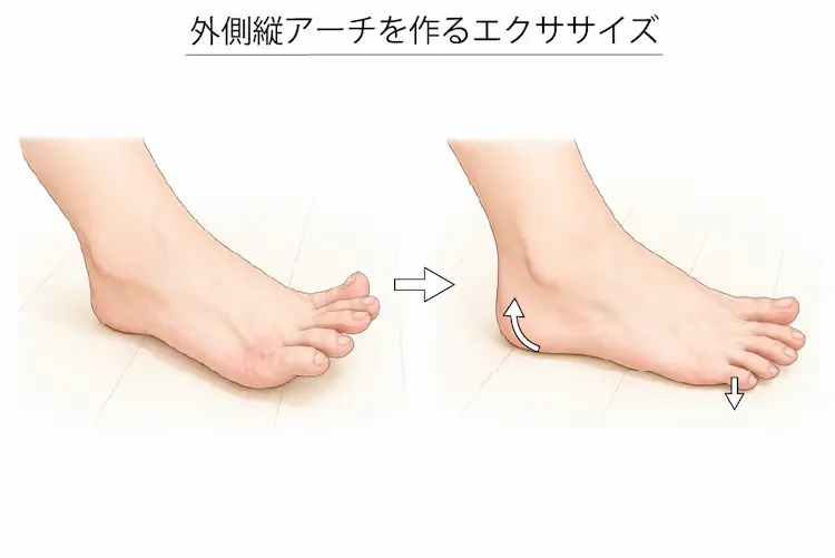 外側縦アーチを作るエクササイズ