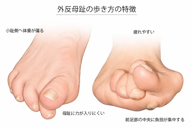 外反母趾の歩き方の特徴