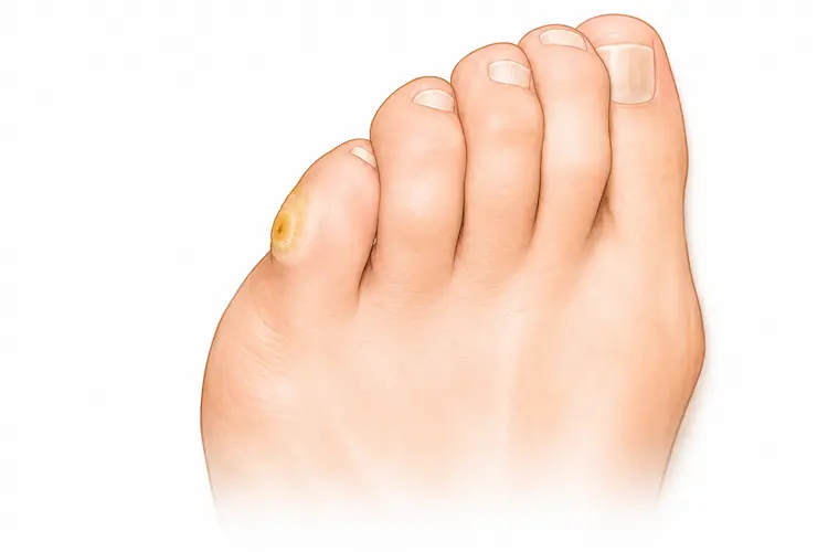 小指の付け根にできる胼胝・鶏眼