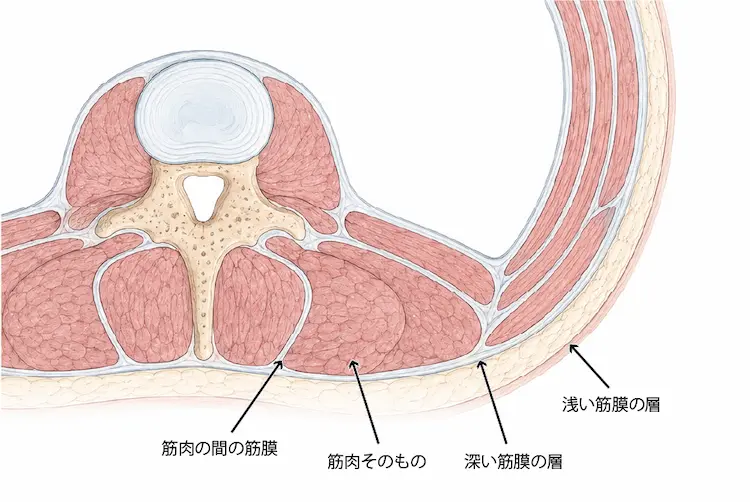 筋・筋膜性腰痛の触診