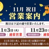 11月祝日営業案内 ポスター (1)