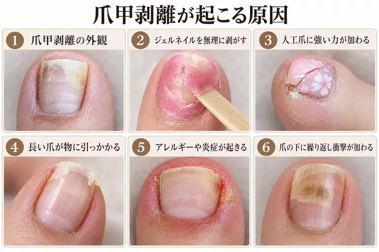 爪甲剥離が起こる５つの原因