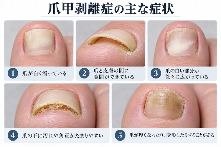 爪甲剥離症の主な症状5選