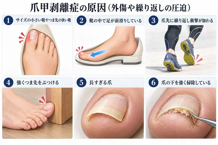 爪甲剥離症の原因 infographic